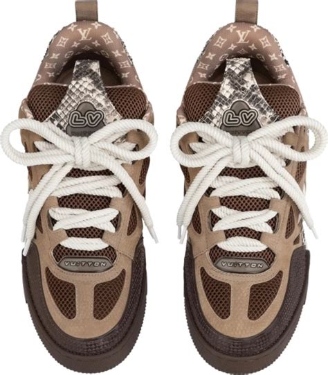 lv snake skin|louis vuitton brown snakeskin sneakers.